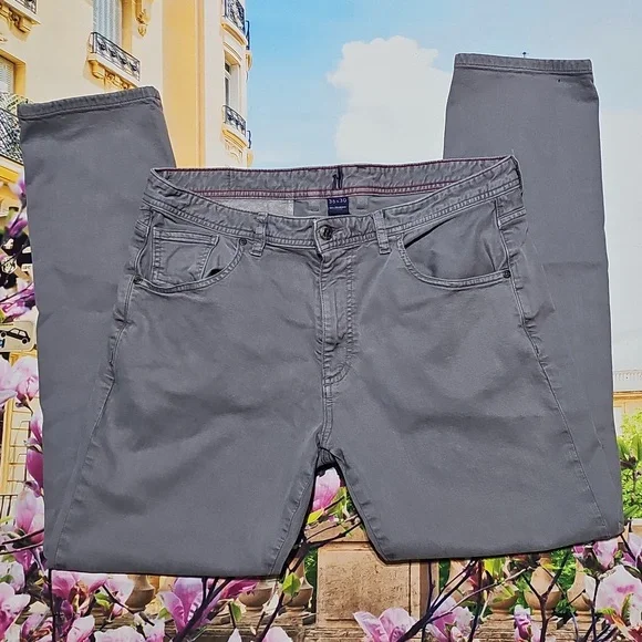 johnnie-O Men's Grey Slim Straight Jeans 36x30 - Picture 2 of 7